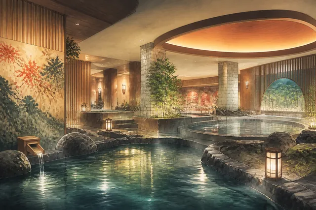 Representative editorial illustration of Spa Land Centum City in Busan.